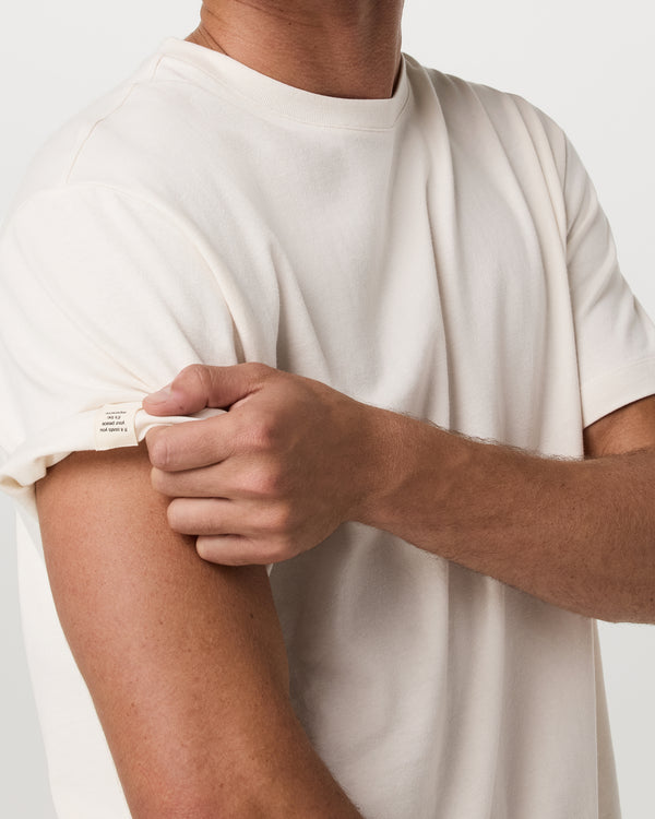 Short Sleeve Vuori Heavyweight Cotton Tee - Relaxed Fit | Ivory