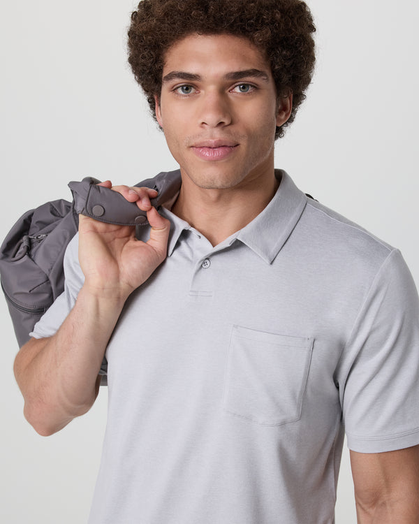 Short Sleeve Ponto Performance Polo | Frost Grey Heather