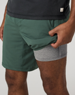 Kore Short Lined 7" | Agate Green Tonal